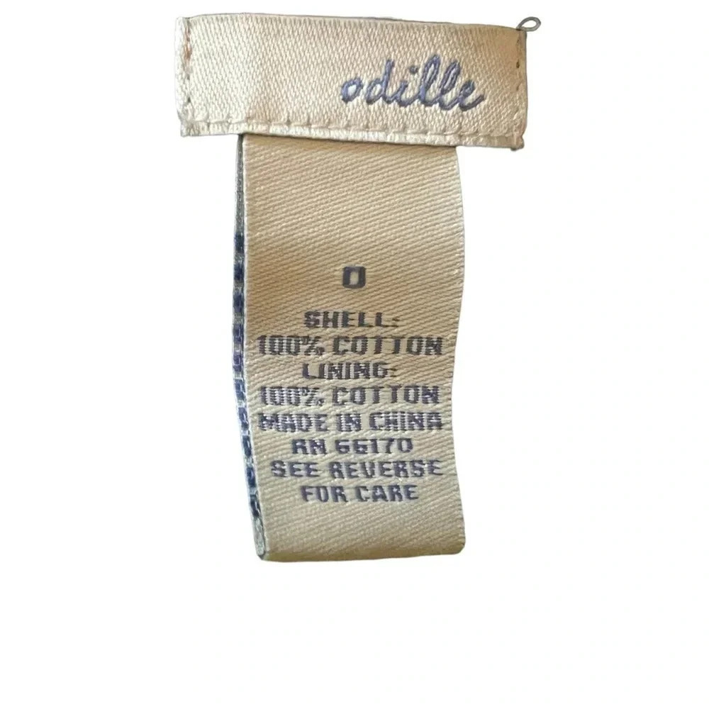 Odile  Anthropologie Mustard Black Boho Cotton Skirt‎ 0 - Picture 3 of 5